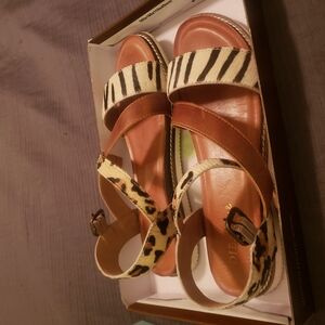 Leopard and Zebra Print Women's Sandals